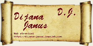 Dijana Janus vizit kartica